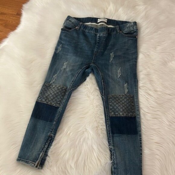 One Teaspoon Skinny Stretch Capri Killers Pure Blue Size Large 8 / 10 - Picture 2 of 4